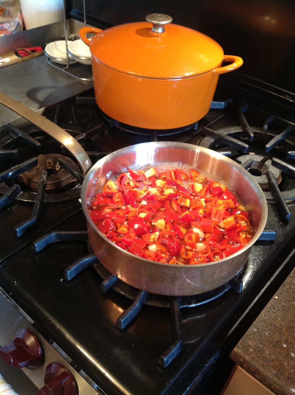 Bring to a boil over high heat, then lower the heat and simmer for five minutes. Remove from heat and set aside to cool to room temperature.