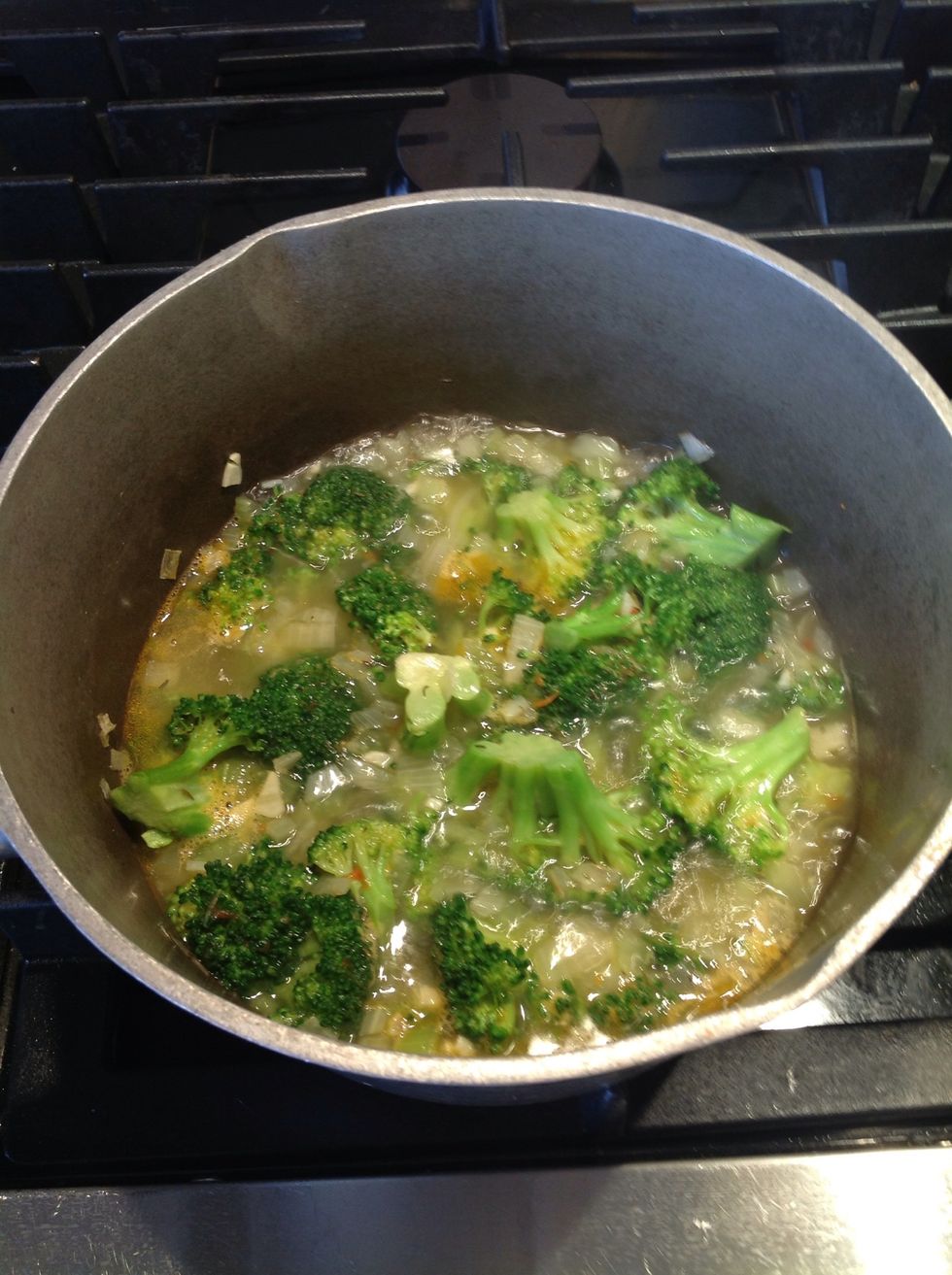 Bring to a boil then decrease heat to a simmer . Simmer for approximately 8 minutes.