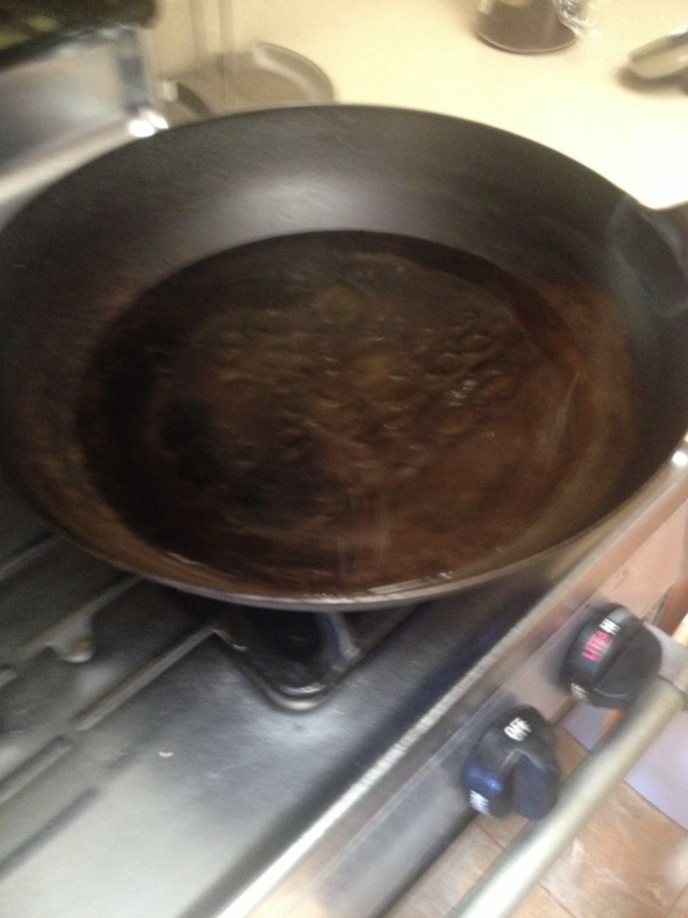 Bring to a boil water and add oil