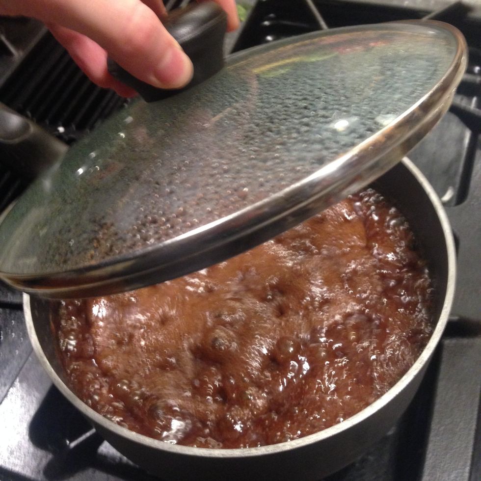 Bring to a rolling boil and hold for one minute