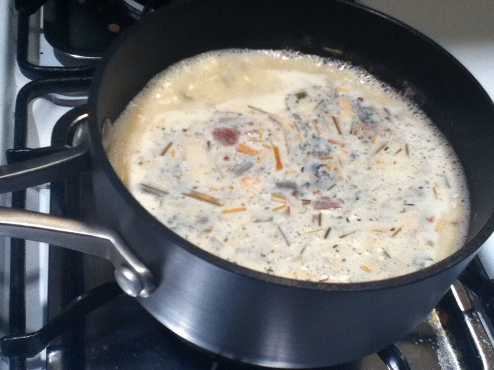 Bring to a simmer, then remove from heat.