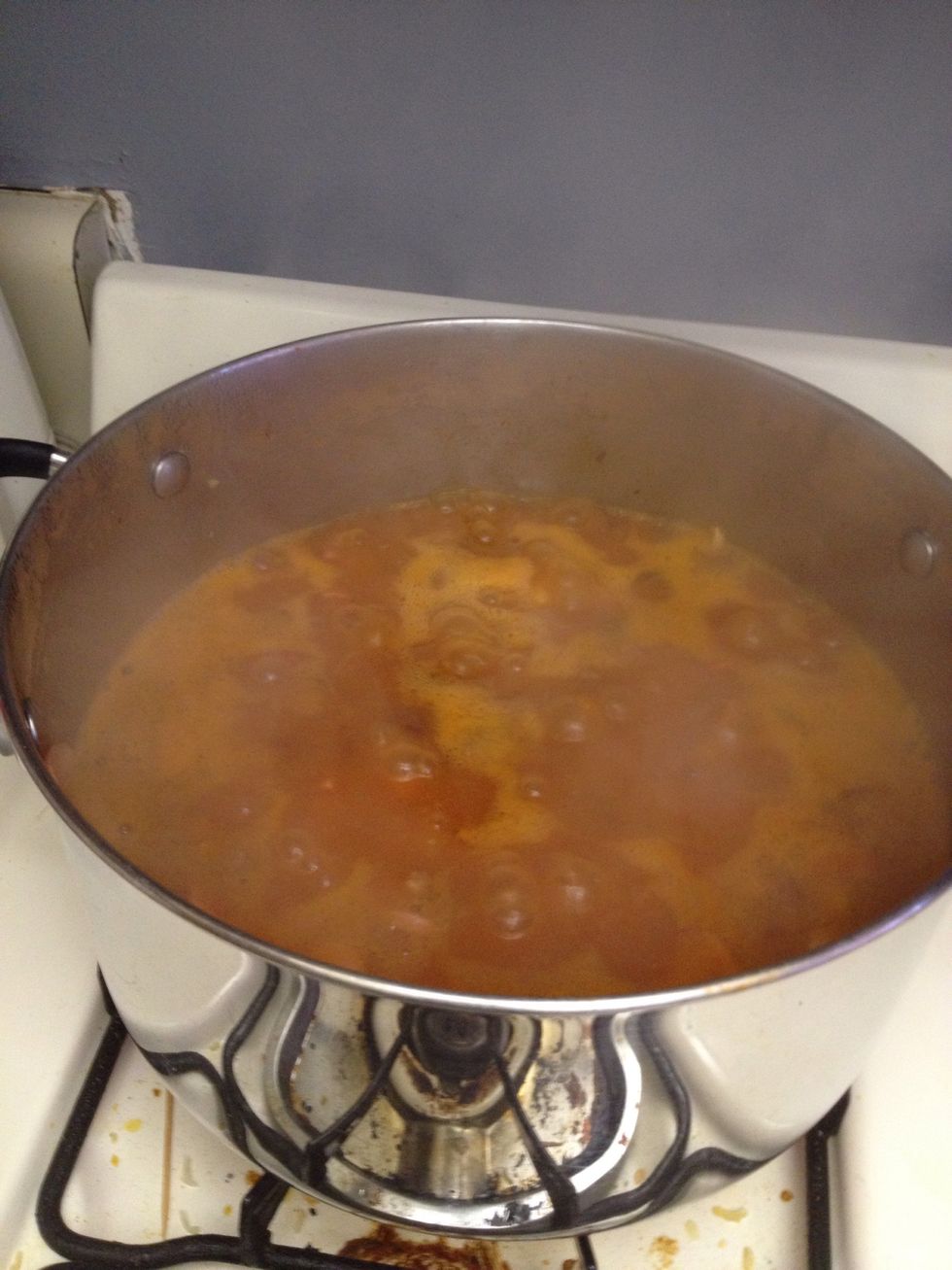 Bring to boil then reduce heat and simmer.