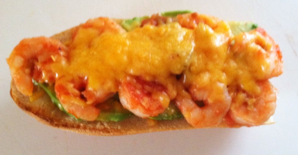 Broil a few minutes until cheese melts and bread toasts lightly. Thanks for viewing. For awesome napkins, please click on http://goo.gl/wRi61C