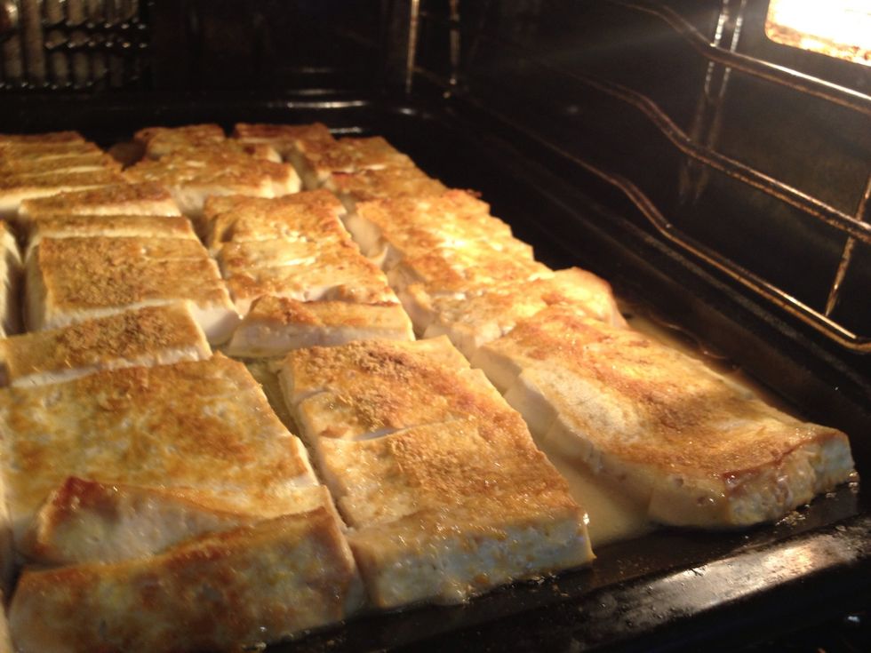 Broil for 10-15 minutes or until it is starting to crisp and brown on top.