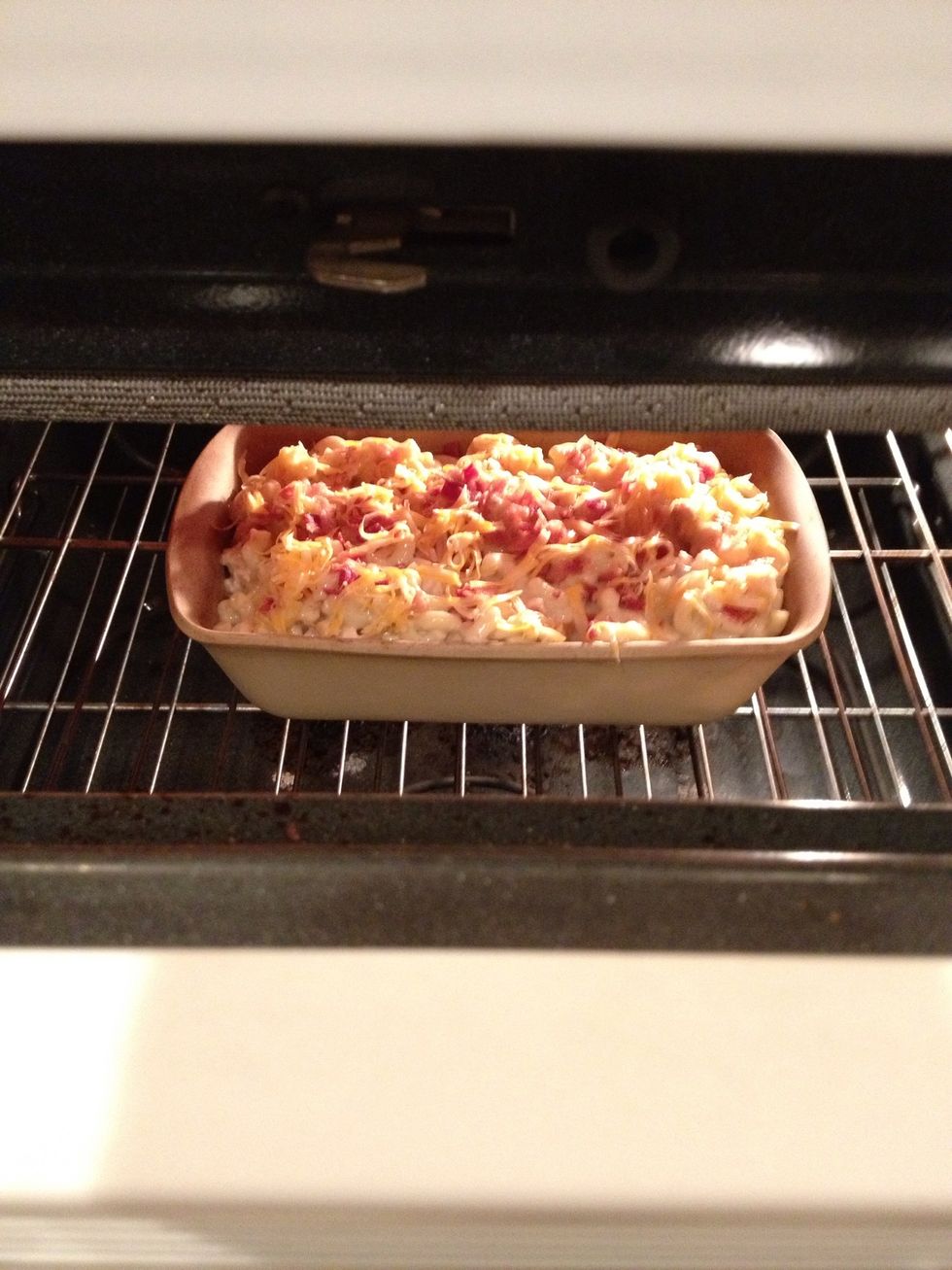 Broil for 2-3 minutes to melt cheese. Watch carefully so it doesn't burn.