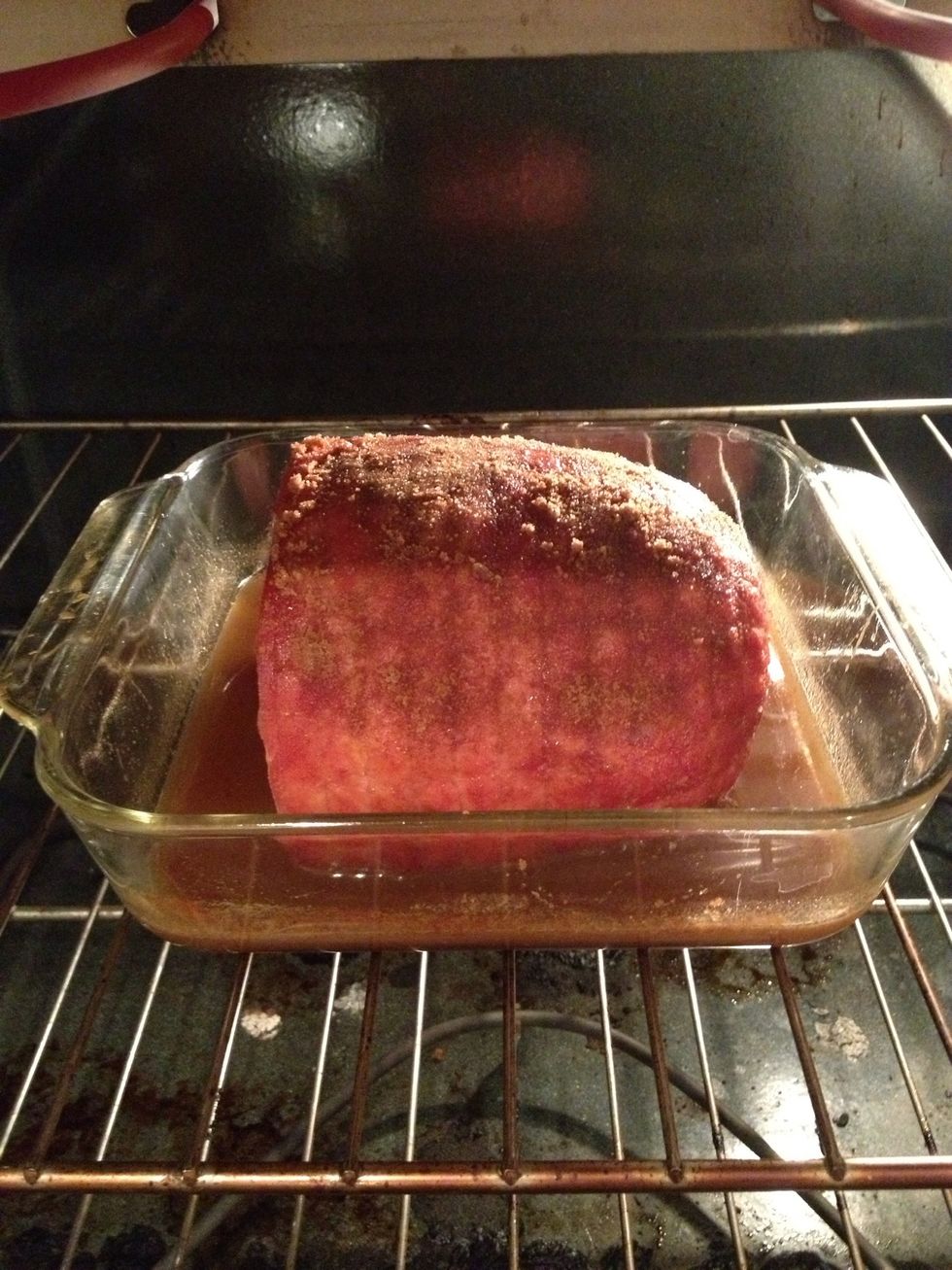 Broil for 2-4 minutes to caramelized the brown sugar.  Watch carefully; you do not want this to burn!