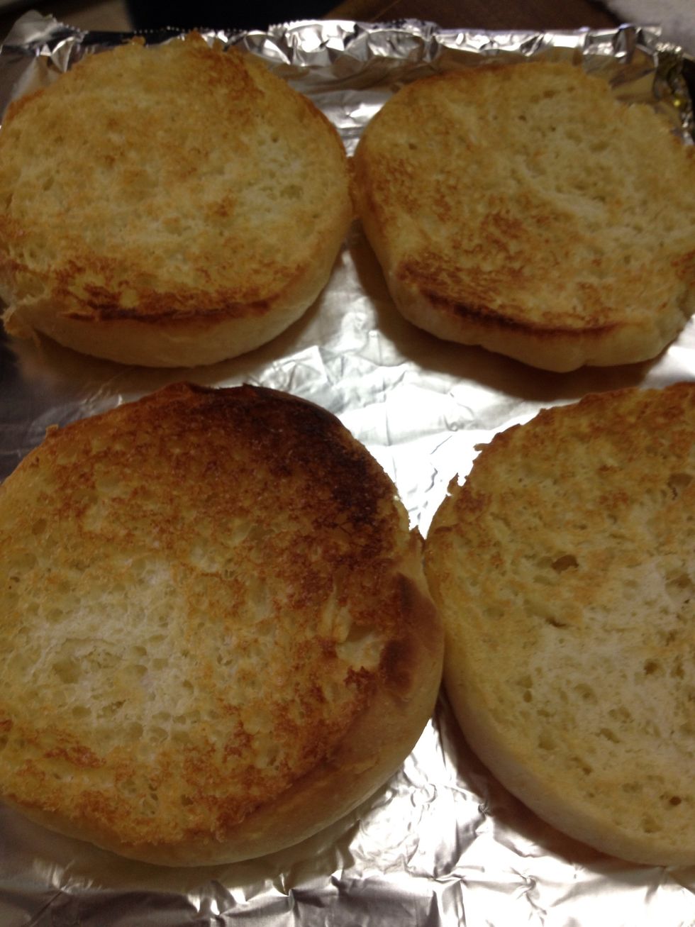Broil or toast till golden brown