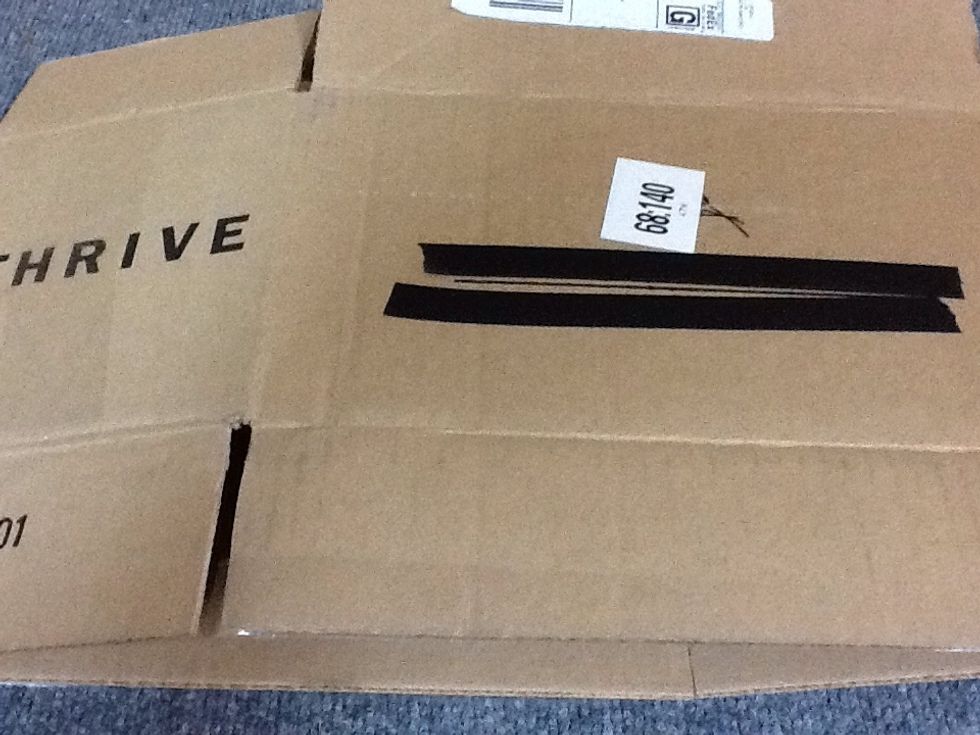 Broken down cardboard boxes.