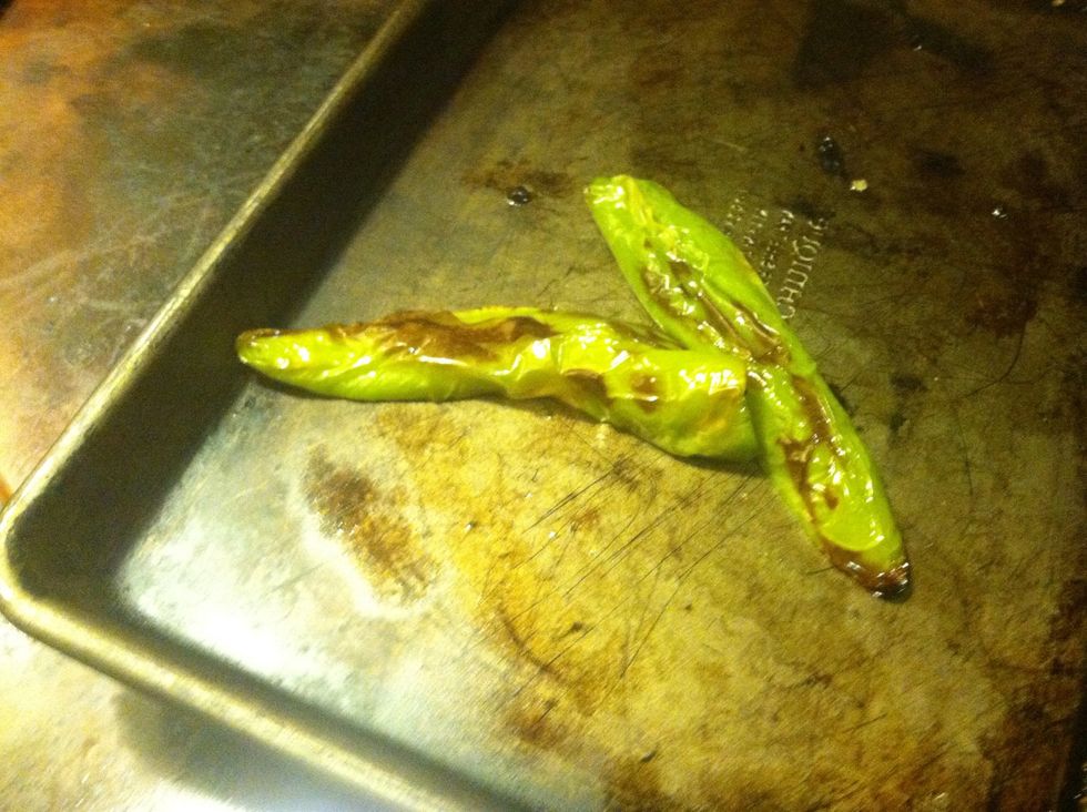 Brown peppers for a few minutes.