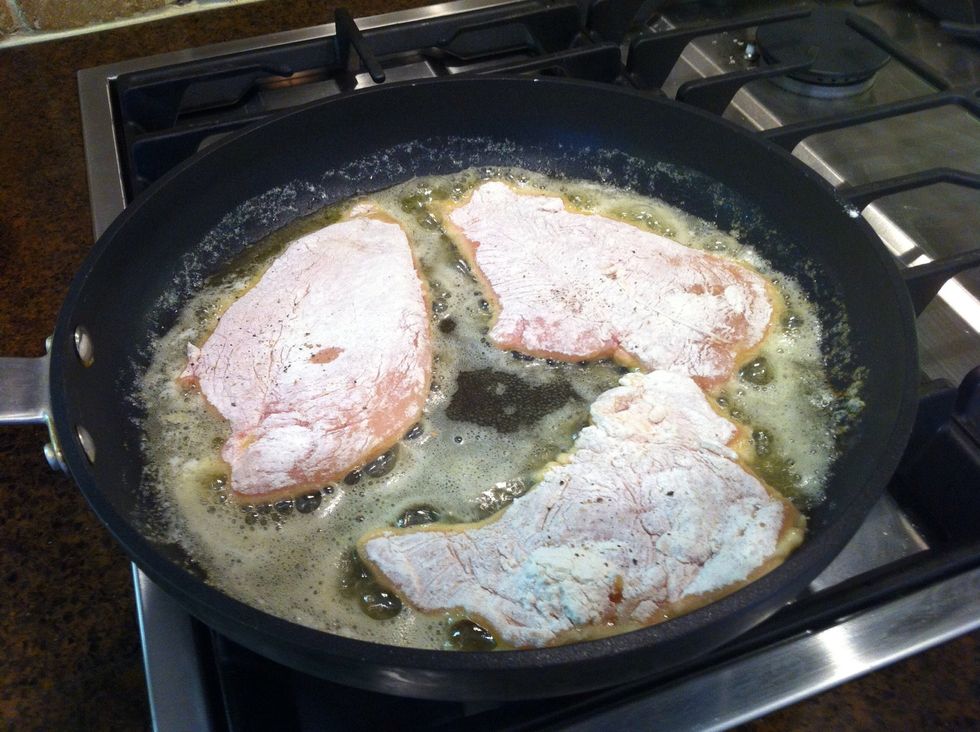 Brown the chicken in batches