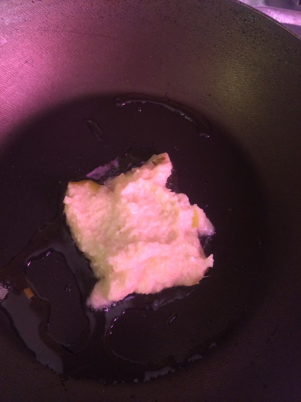 Brown the garlic lightly