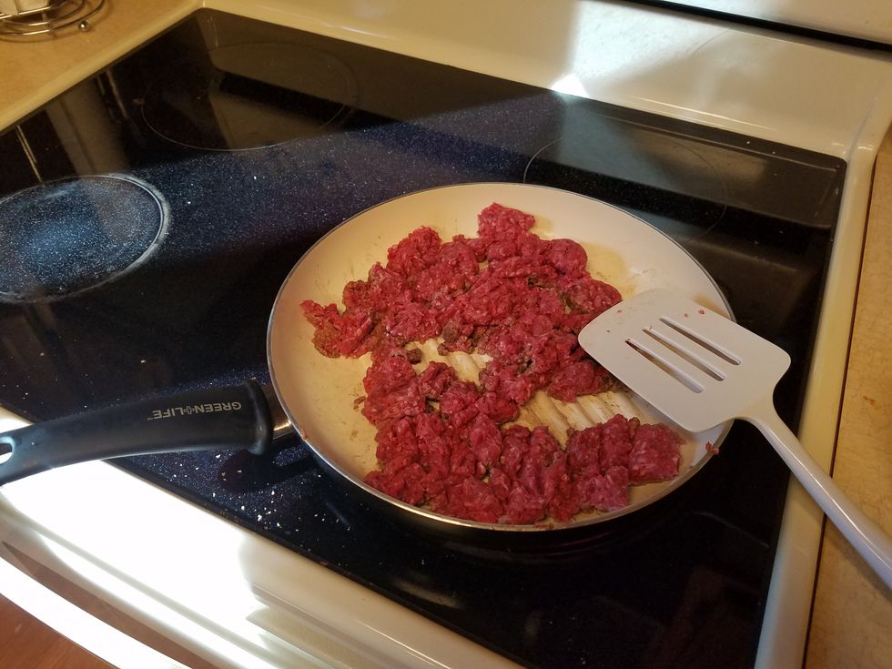 Brown the ground beef