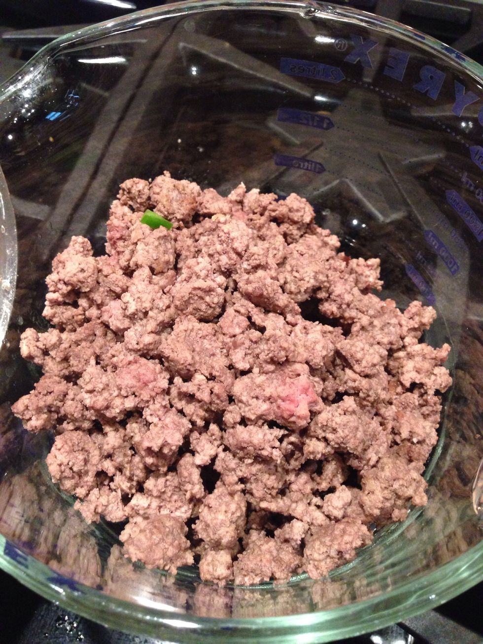 Brown the meat in your pan without fat, drain and set aside