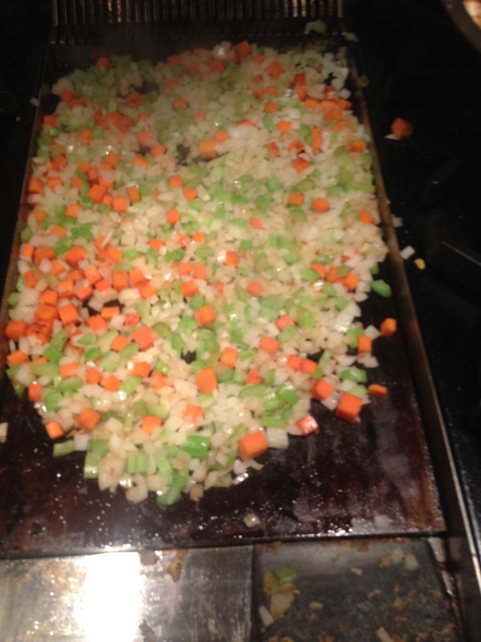 Browning it up! Then transfer to the bowl