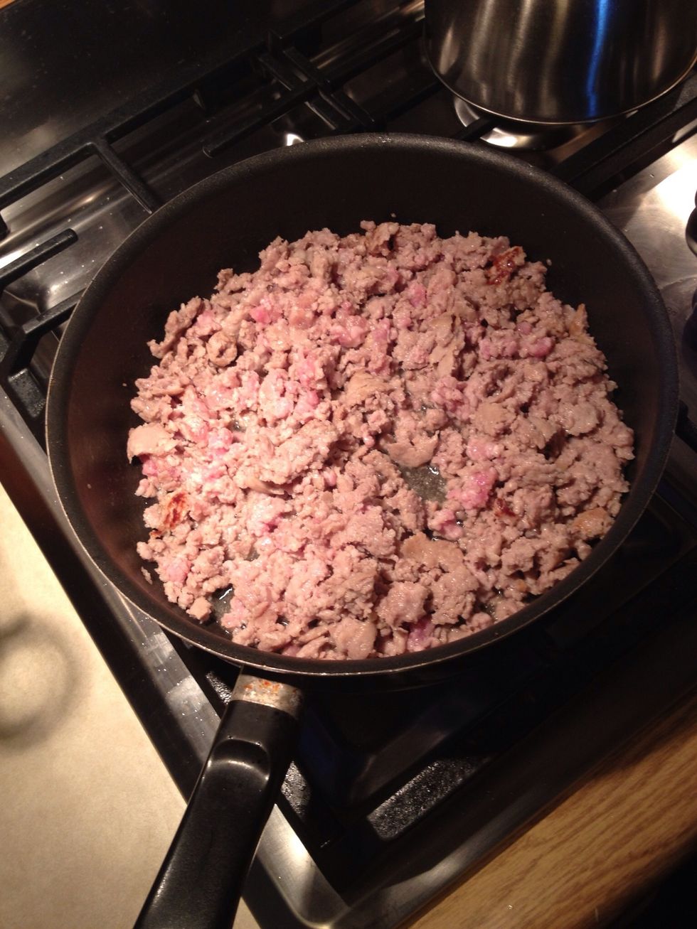 Browning the sausage