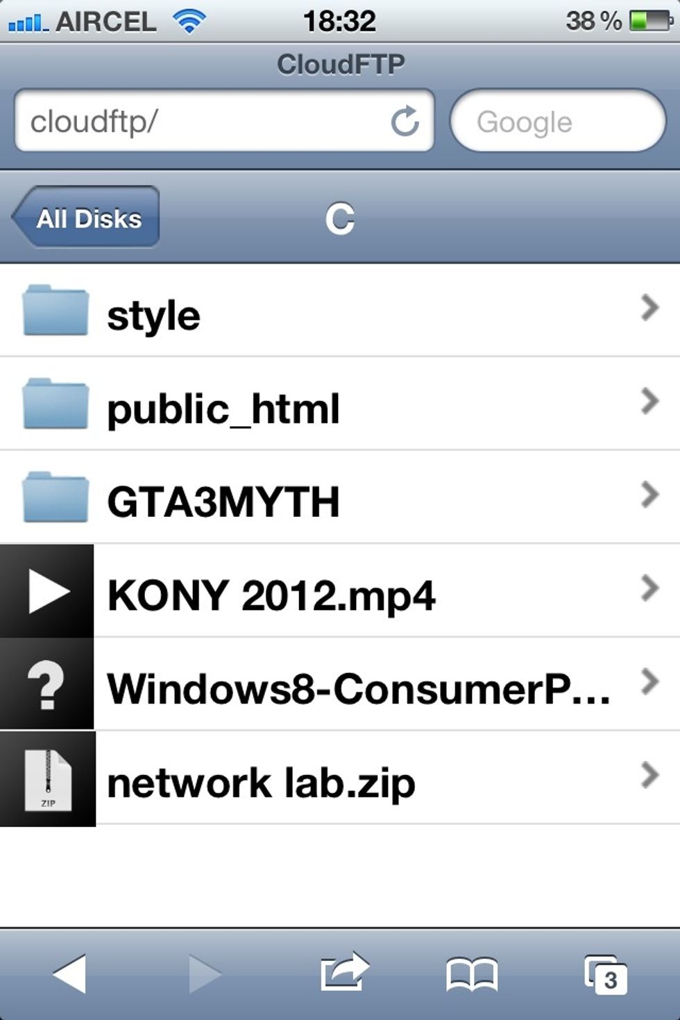 Browse all your content of your USB drive
