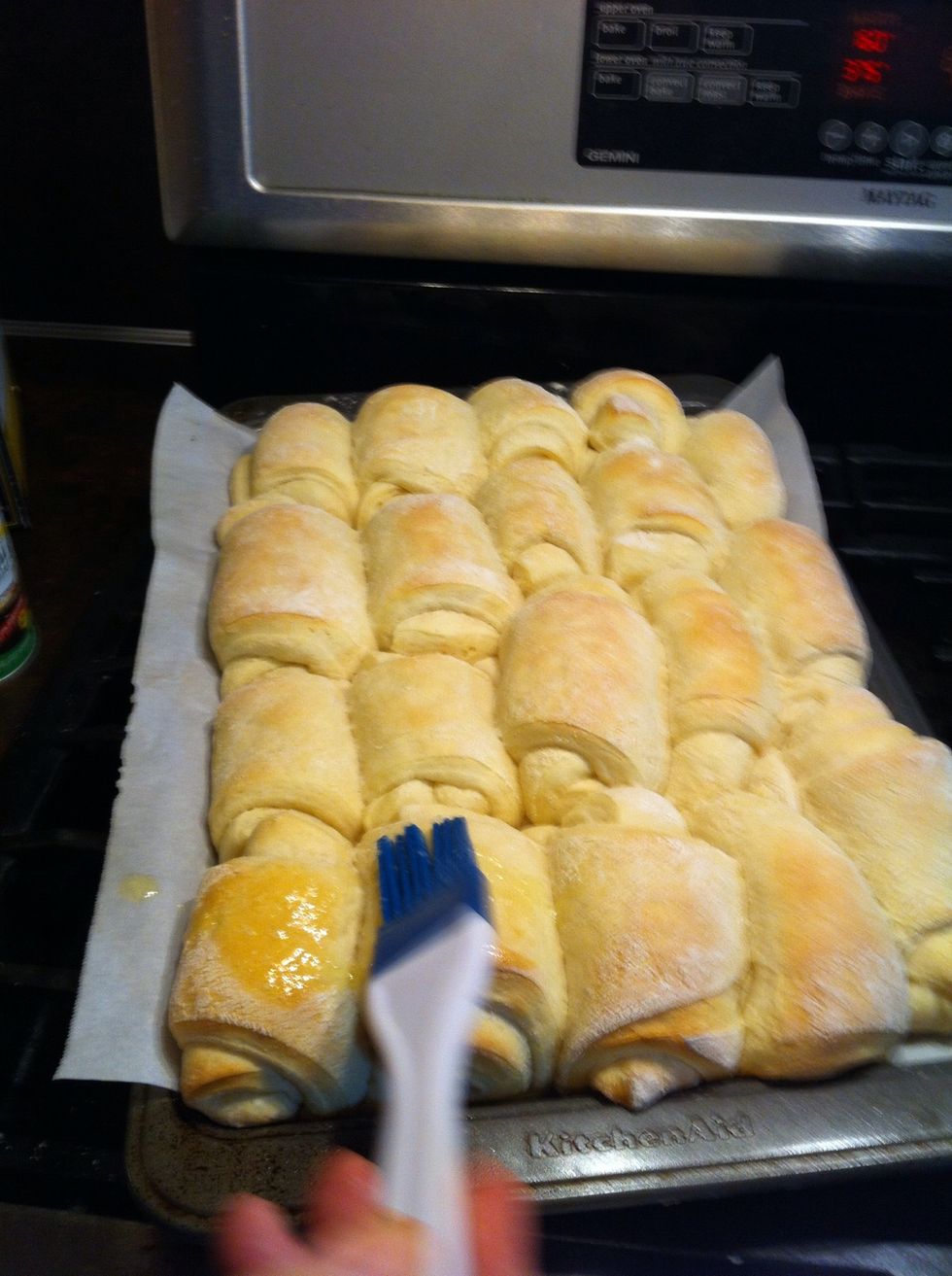Brush butter on top!