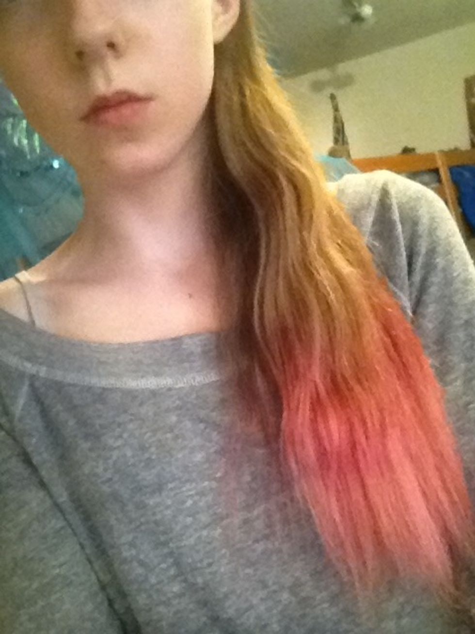 Brush hair and gently pull it all over to one side.