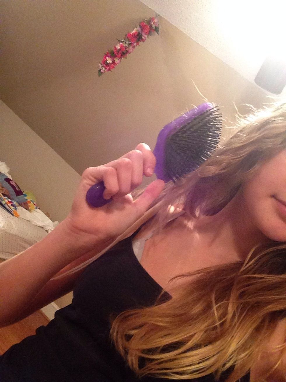 Brush it into your hair