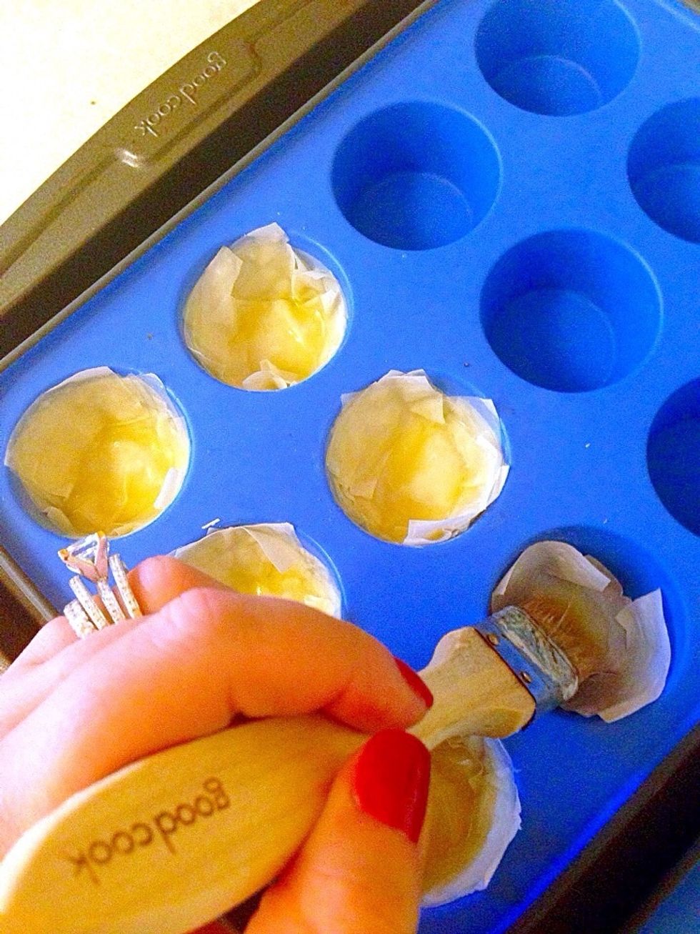 Brush it with melted butter