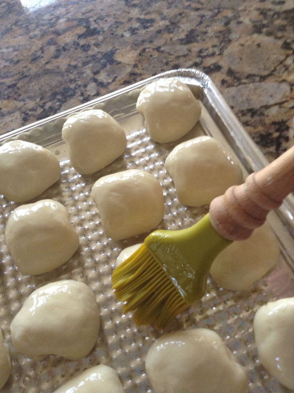 Brush liberally every roll