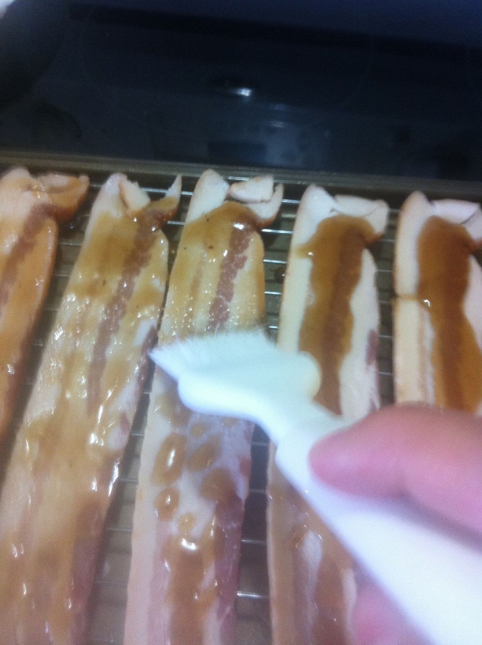 Brush on the syrup mix