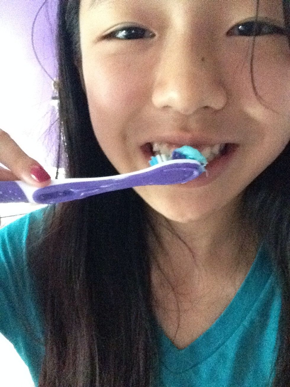 Brush once a day (before bed. Of course do yr morning brush but with regular toothpaste.)