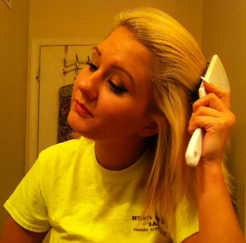 Brush out hair so that it's tangle free