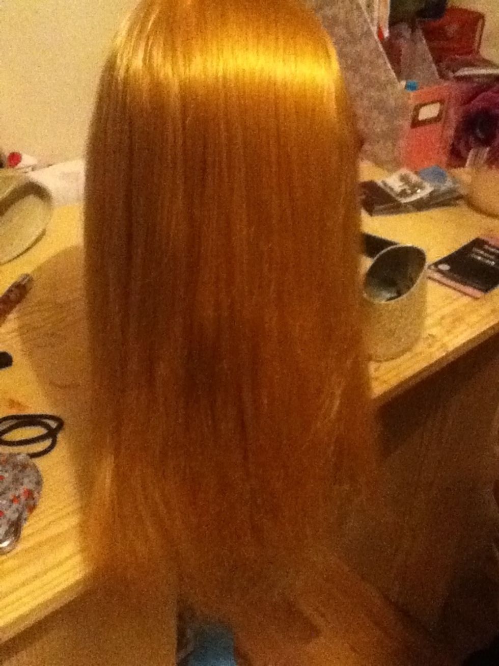Brush out hair with a large paddle brush Xx