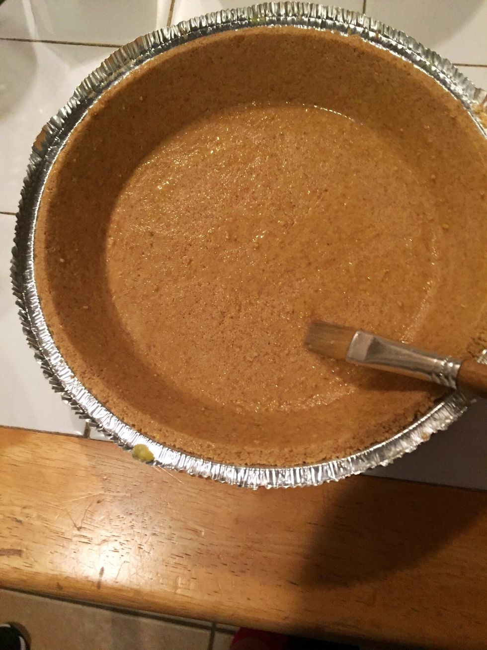 Brush pie crust with egg wash. By doing so breakage of pie crust is prevented