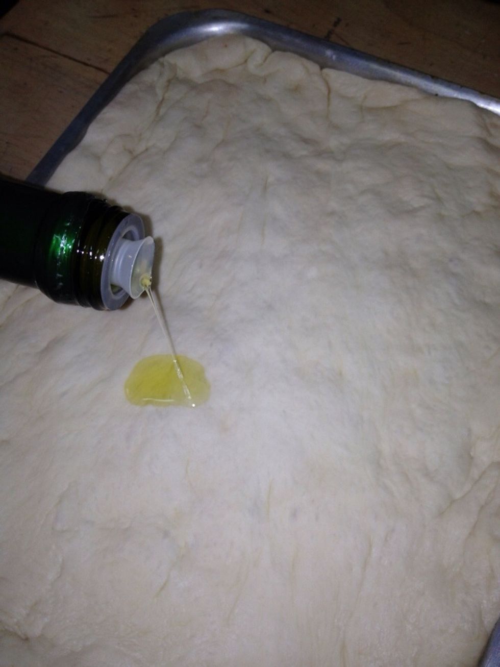 Brush some olive oil ..