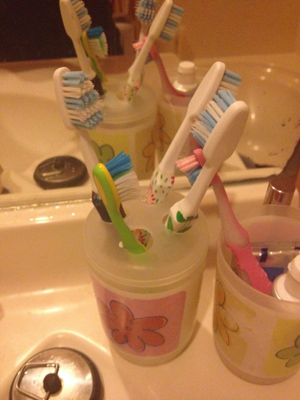 Brush those pearly whites so they don't go yellow.