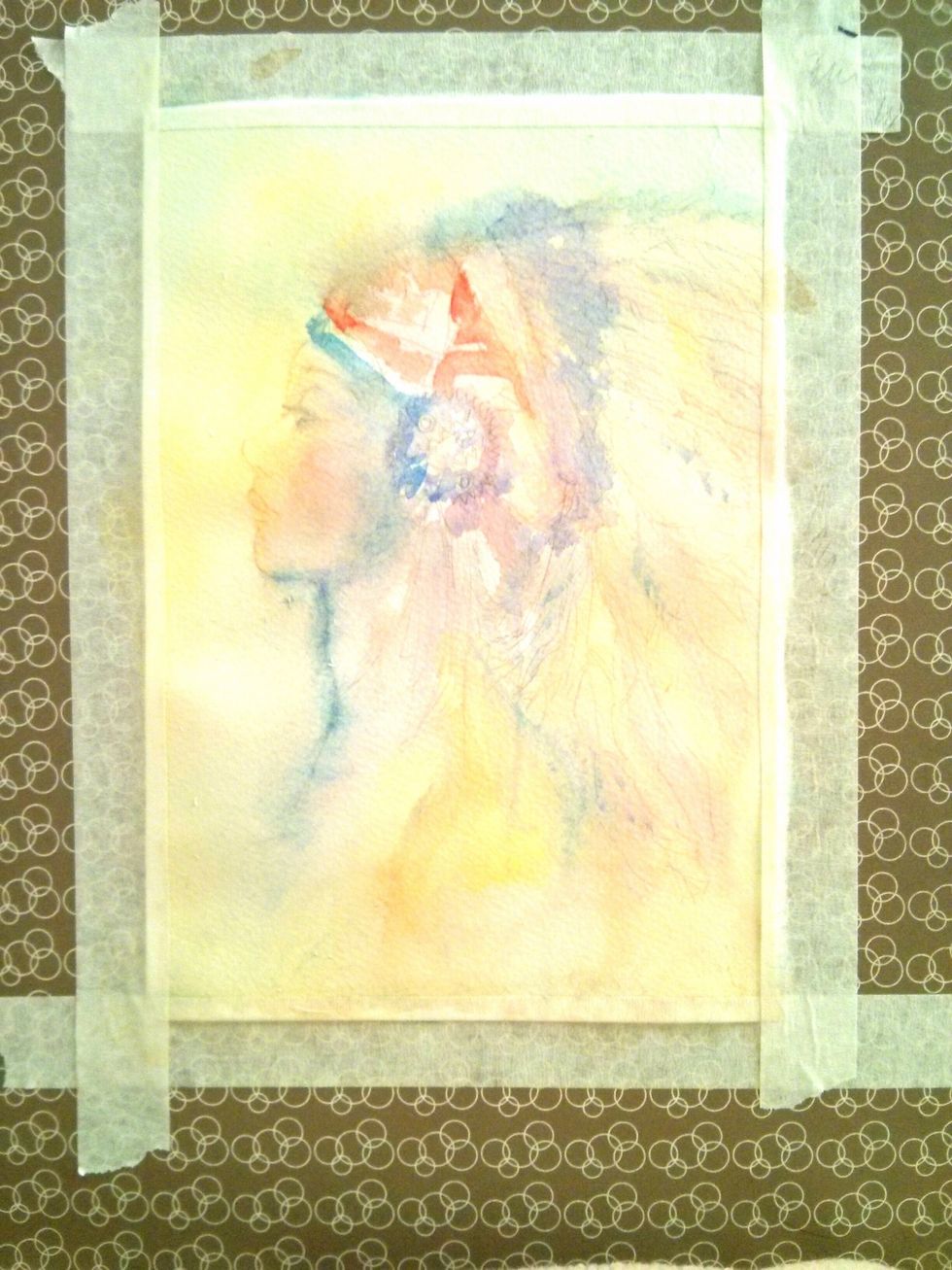 Brush up the color roughly. This is for a general image of the light that hits the profile you wanna paint.