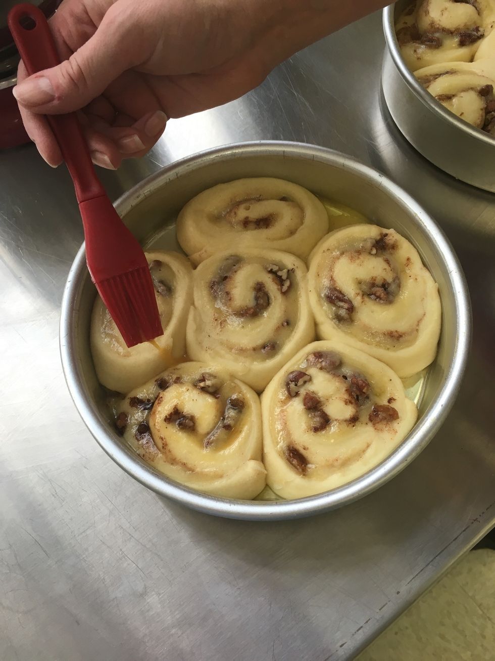 Brush with egg wash.