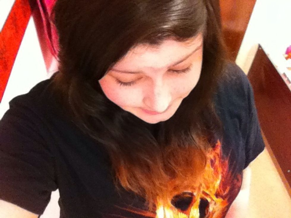 Brush your hair and make sure you get all the knots out, and change your clothes into old ones you don't mind wrecking