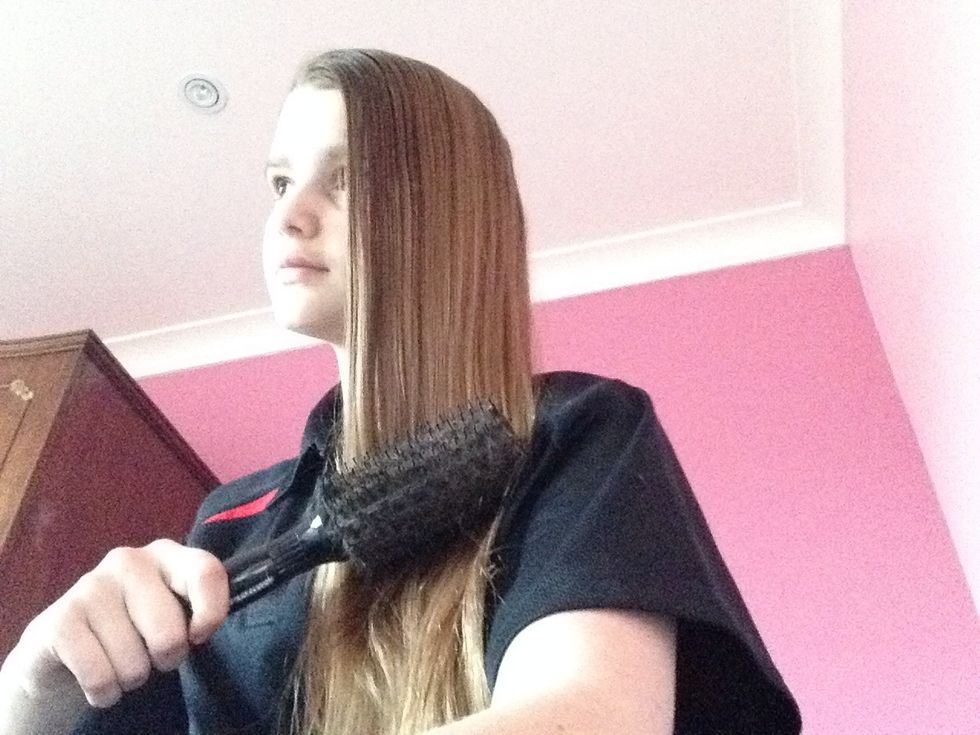 Brush your hair to make sure their are no nots.