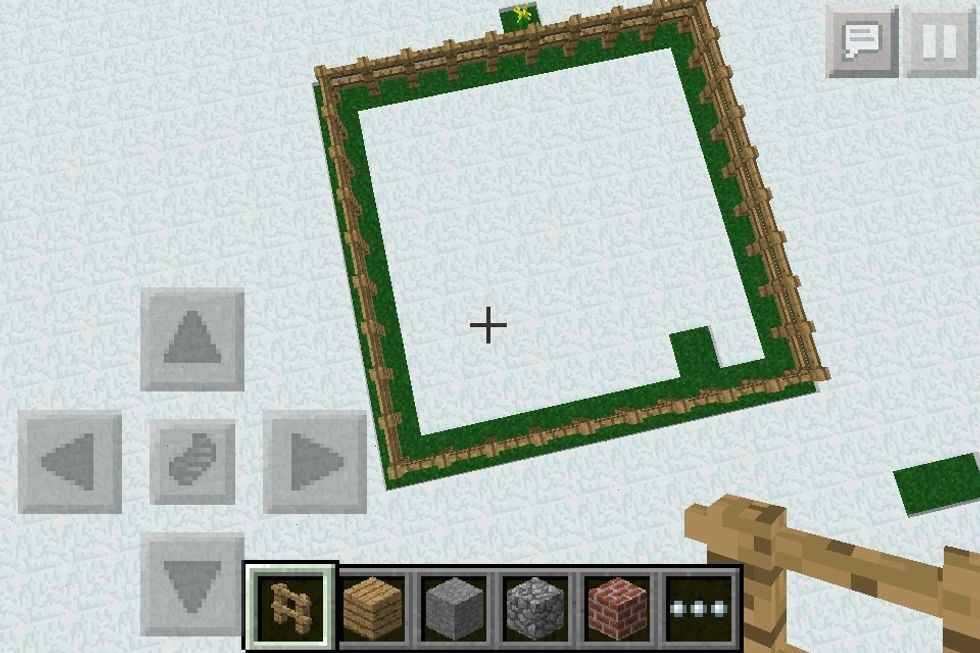 Build a 10 by 10 fence border
