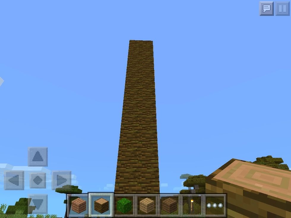 Build a 4 block (2x2) up as high as you want the shaft or tree to go. This is purely a base