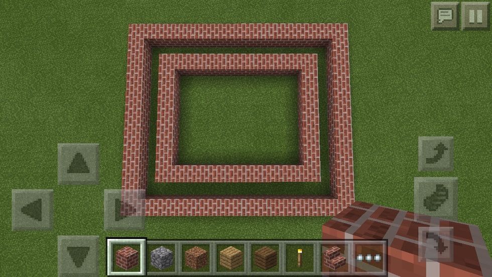 Build another rectangle around the original one leaving a space of one block in between for the TNT to go.
