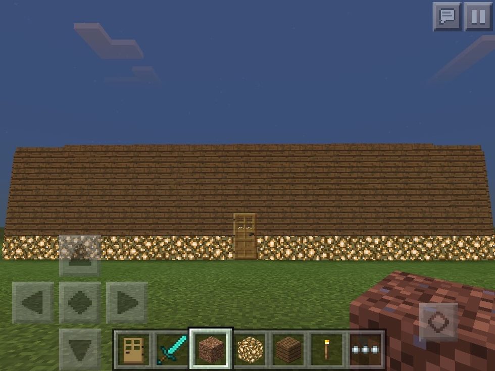 Build the area of the shop. Then build the walls, don't forget to put in a door.