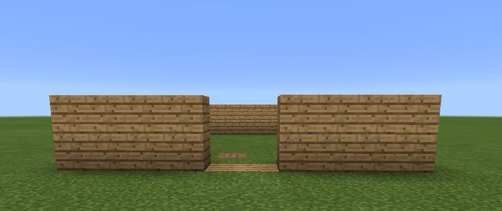 Build the house up another block and leave two spaces.