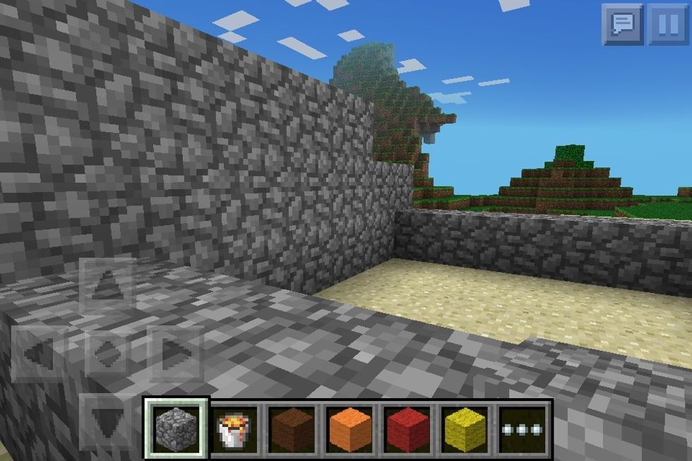 Build the square two more blocks up