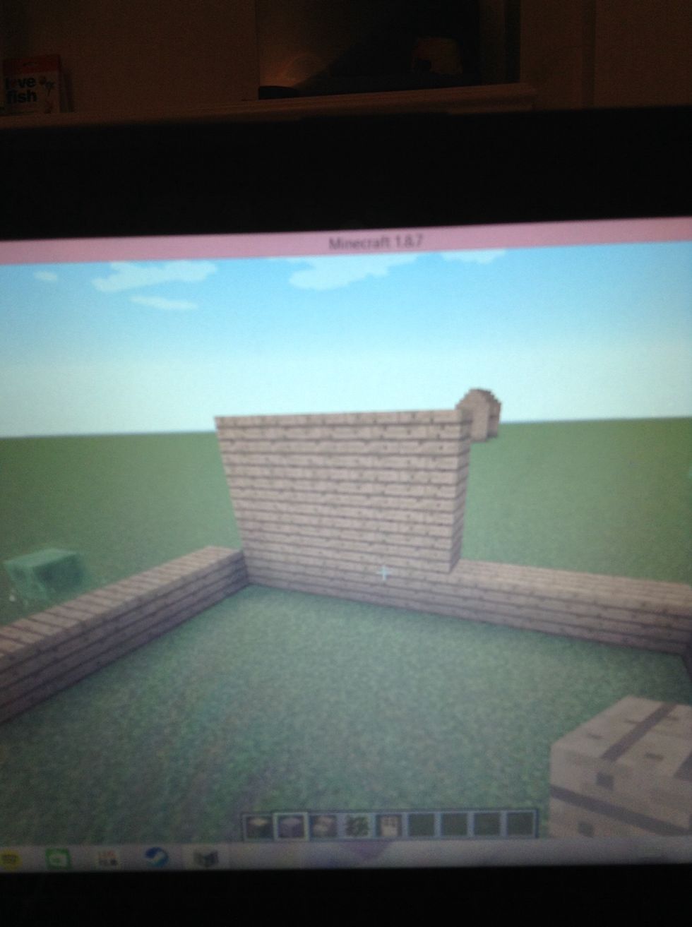 Build up the walls so the total 4 high!