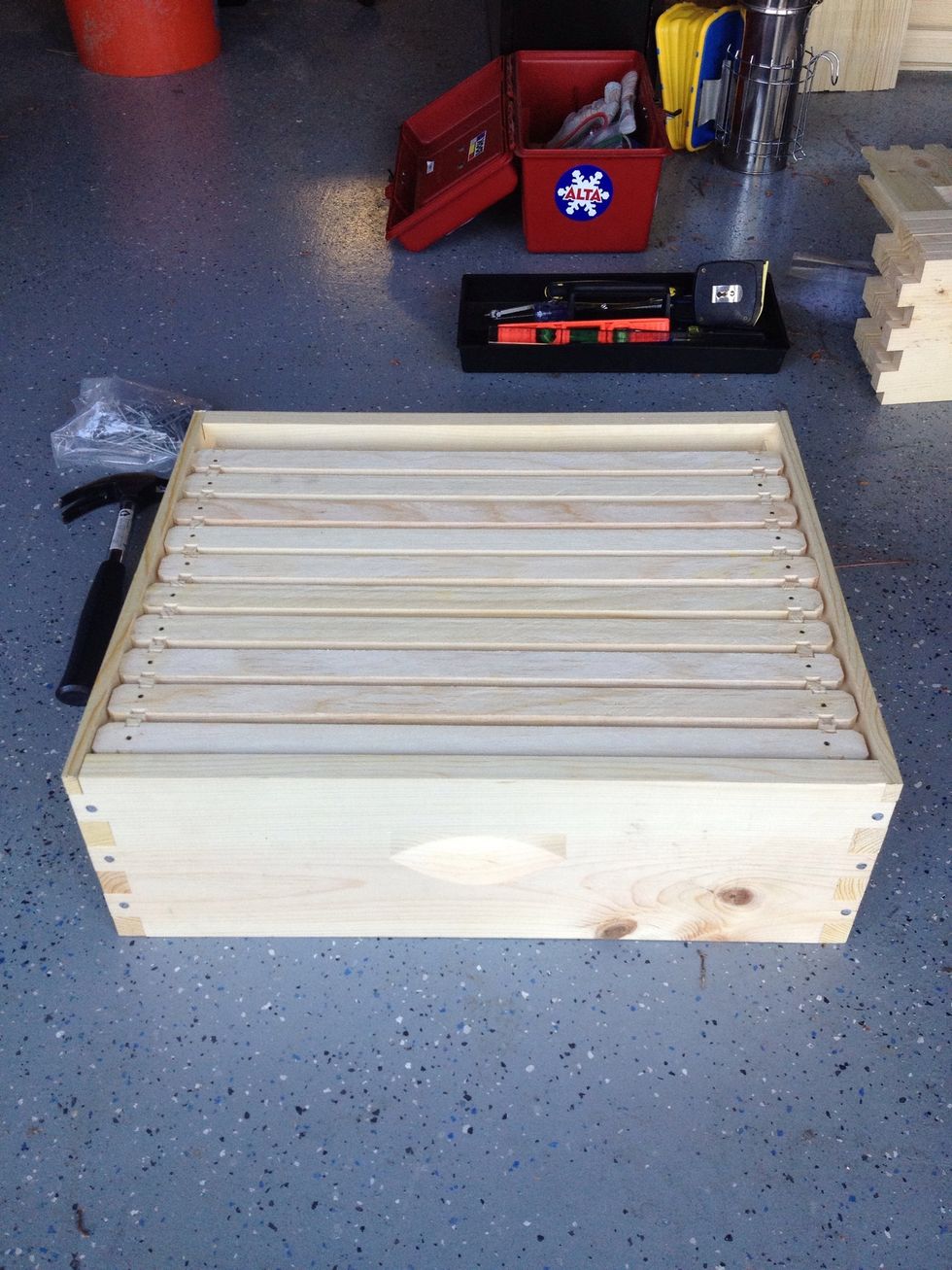 Build your bee boxes and the 10 trees that slide in with a hammer and a nail