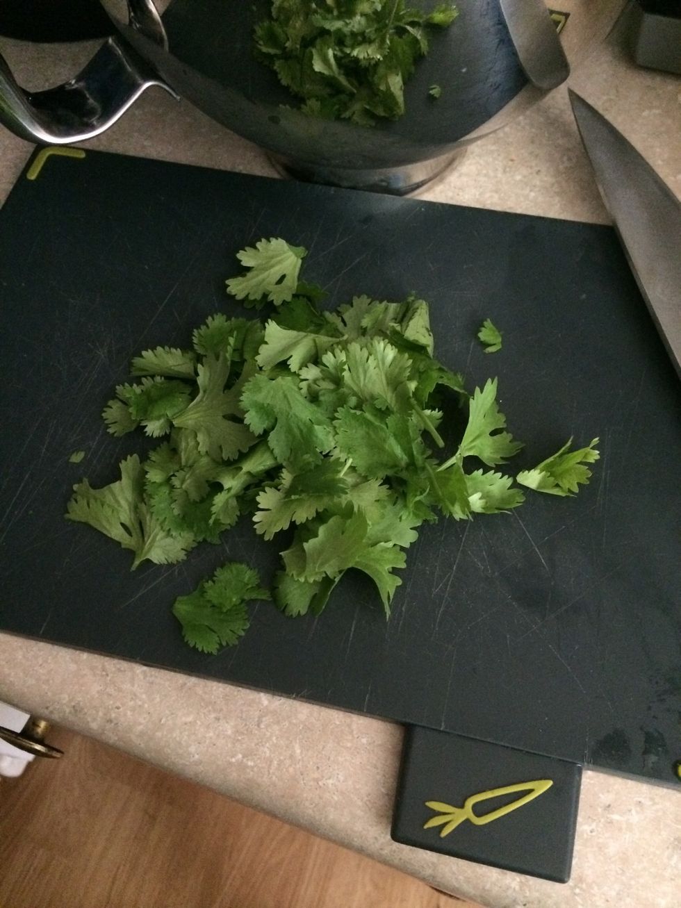 Bunch of cilantro chopped