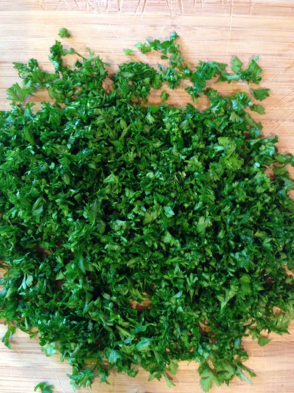 Bunch of parley, very finely chopped