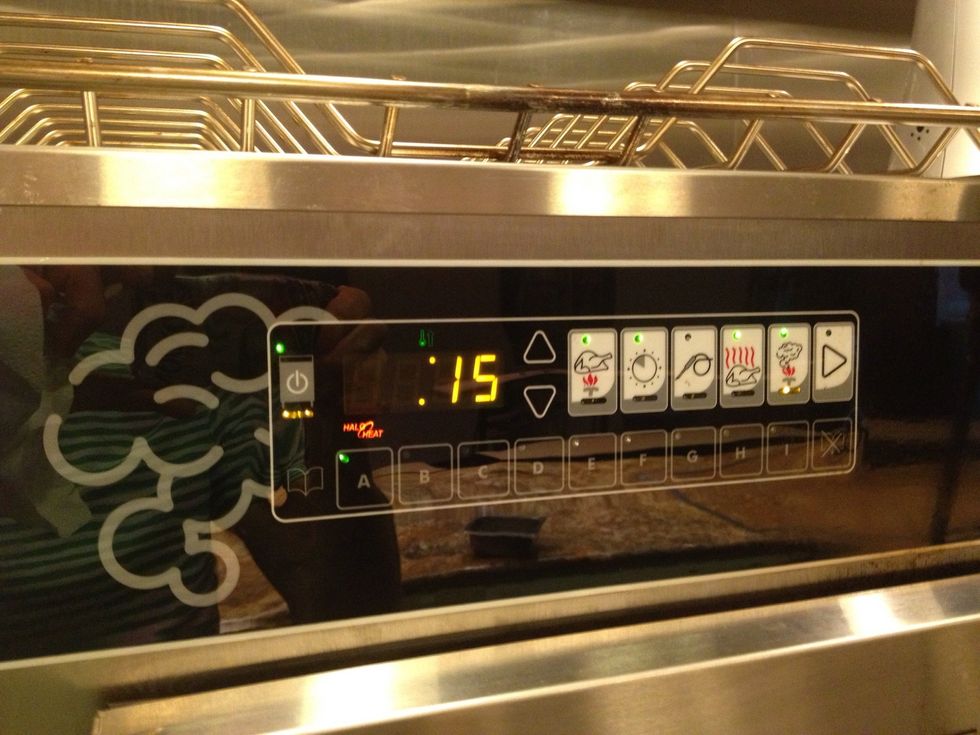 Burn wood for 15 minutes.