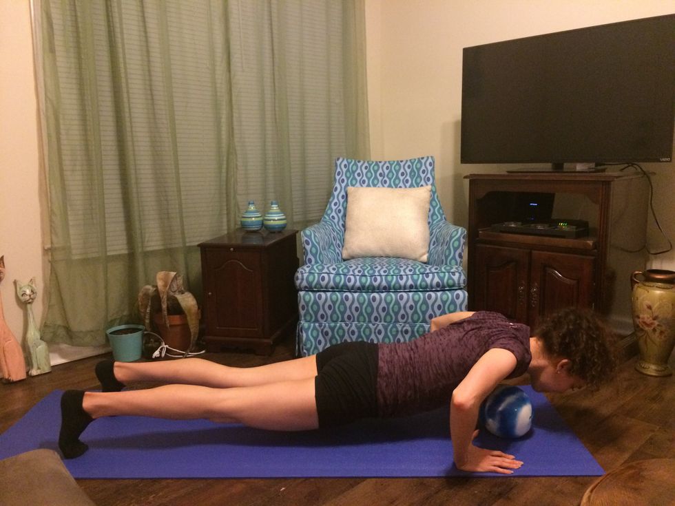 Burpees: Do a pushup.