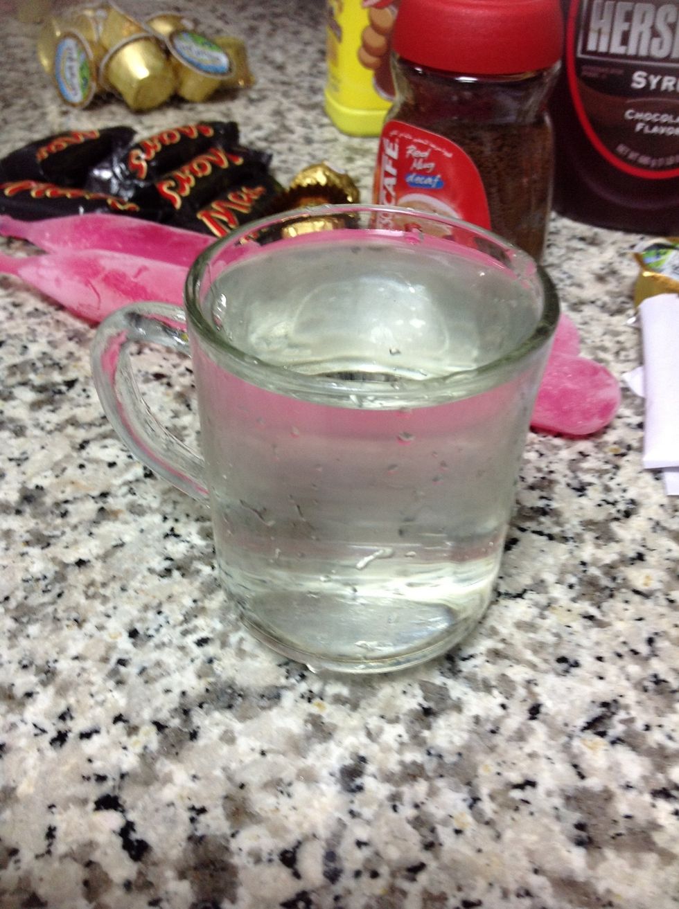 But also a cup of water inside
