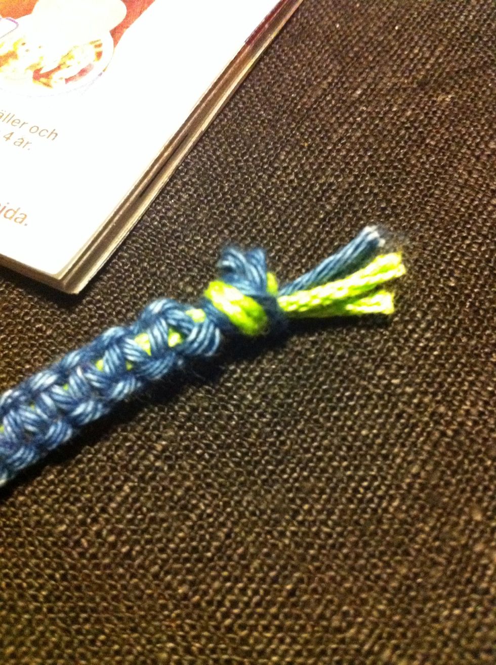 But i dont want that.. I'll keep it just the way it are. Make a knot or two and cut away the leftover tread/yarn/wire